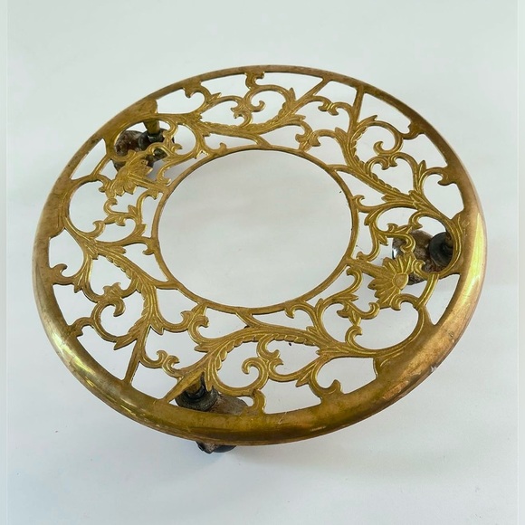 Accents | Brass Ornately Detailed Plant Riser | Poshmark